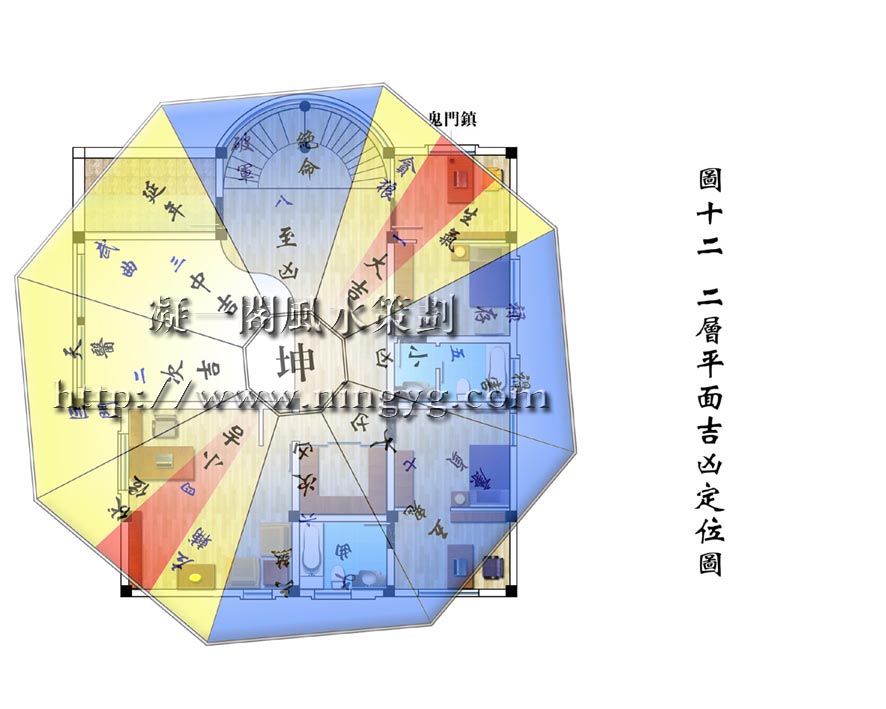 凝一阁 —— [ 江苏某别墅的整体风水改建和内部风水布局实例（图） ]